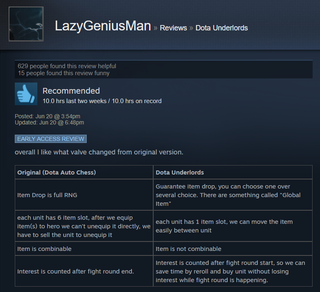 Illustration for article titled Dota Underlords, As Told By Steam Reviews